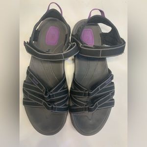 Teva- US 11 Sandals black and purple